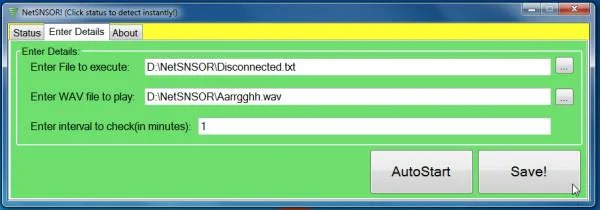Compruebe la conectividad a Internet con NetSNSOR