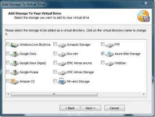 透過 Windows 資源管理器虛擬網路磁碟機備份到 Azure Blob 存儲