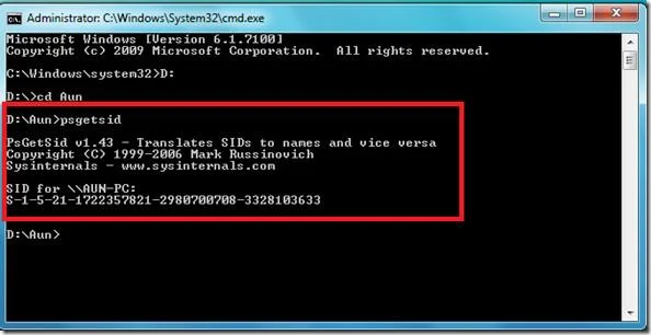 Scopri il SID (Security Identifier) di Windows 7/2008 Scopri il SID (Security Identifier) di Windows 7/2008