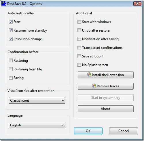 Guardar y restaurar la posición de los iconos del escritorio en Windows