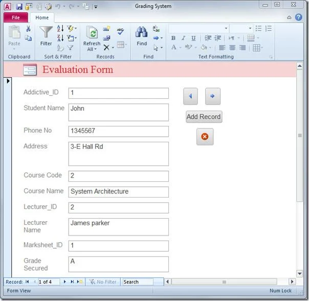Erstellen Sie ein Datenbank-Antragsformular in Access 2010