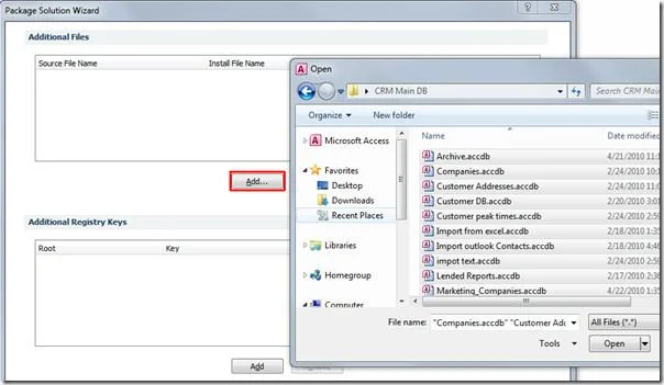 Access 2010: Assistent für Windows Installer-Paketlösungen