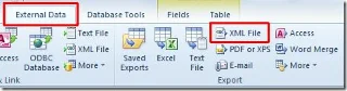 Access 2010-Tabelle in XML-Datendatei exportieren