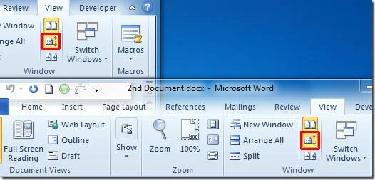 Word 2010: Synchrones Scrollen (Nebeneinander anzeigen)