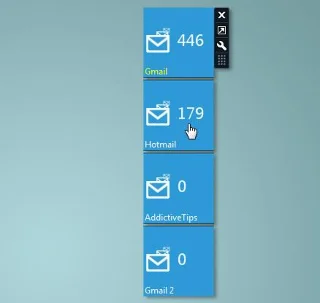 郵件預覽小工具是一款採用 Windows Phone 7 UI 的桌面電子郵件通知程序