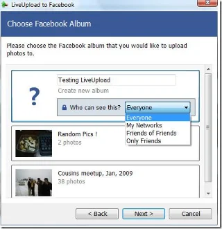 透過 Windows Live Gallery 直接將圖片上傳到 Facebook