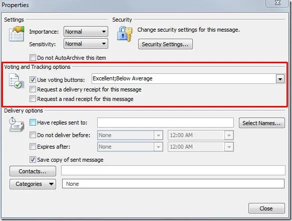 Senden und Empfangen von Umfrageergebnissen in Outlook 2010