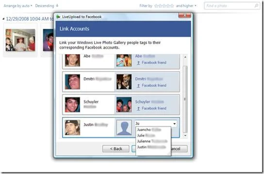 透過 Windows Live Gallery 直接將圖片上傳到 Facebook