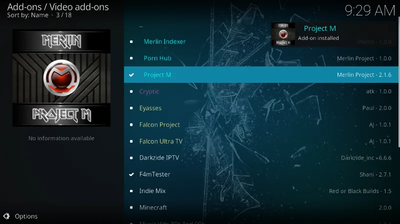 Project M Add-on für Kodi – Installation und Funktionen
