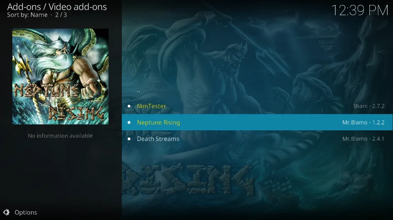 Componente aggiuntivo Neptune Rising per Kodi: un nuovo fork di Covenant