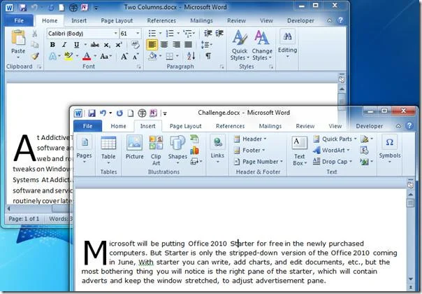 Mehrere Word 2010-Dokumente zusammenführen