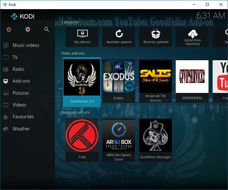Complemento Goodfellas 2.0 para Kodi: como instalar e usar facilmente