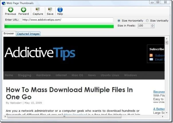 あらゆるウェブページの高画質サムネイルをキャプチャする方法