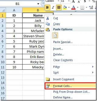 Excel 2010: Ausrichtung von Text in Zellen ändern