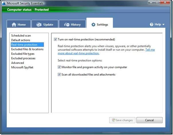 Обзор Microsoft Security Essentials (со скриншотами)