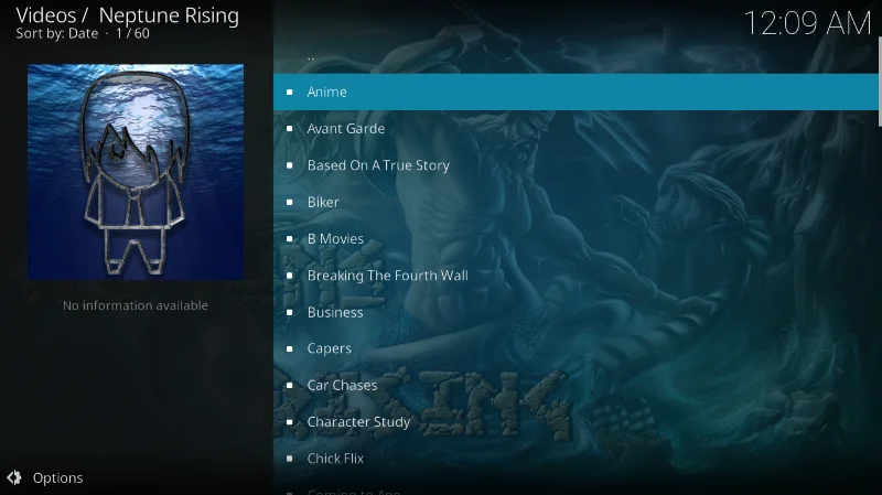 Componente aggiuntivo Neptune Rising per Kodi: un nuovo fork di Covenant