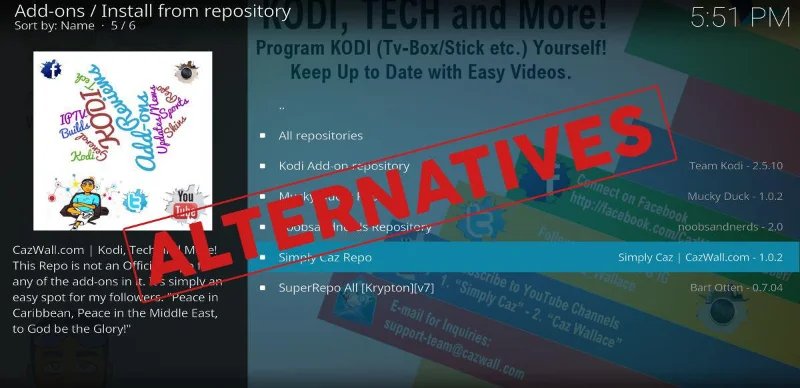Simply Caz Repo funktioniert nicht: Beste Alternativen zu Caz für Kodi