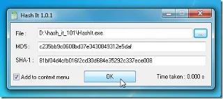 HashIt 是一款簡單的應用程式完整性檢查器