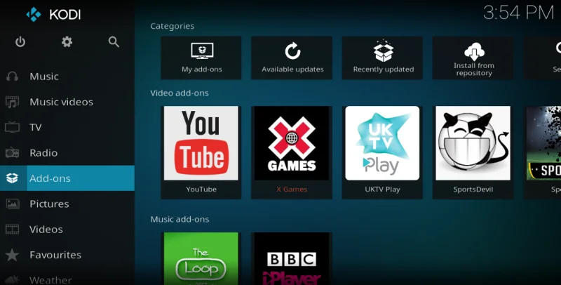 Transmissão de filmes de Natal com o complemento Tempus Reborn para Kodi