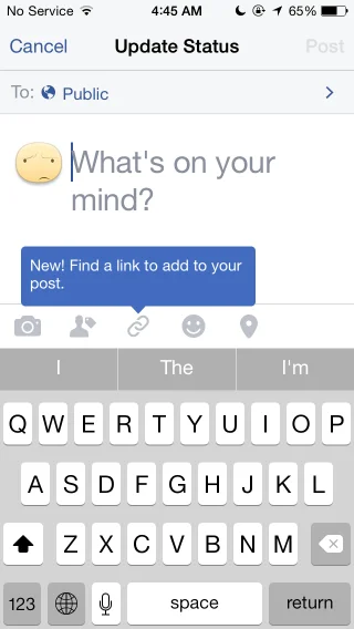 Cerca e condividi link diretti alle notizie dall'app Facebook