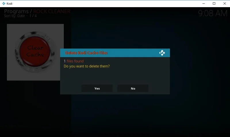 Очистите Kodi с помощью Rock Cleaner из репозитория Rock Crusher