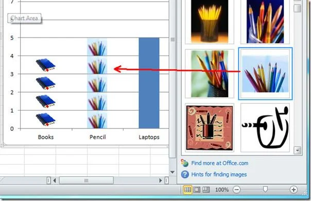 Excel 2010: Pittogramma (grafico con immagini)