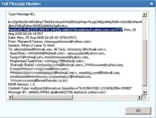 Windows Live メール、Gmail、Yahoo! メールで送信者の IP アドレスを確認する方法