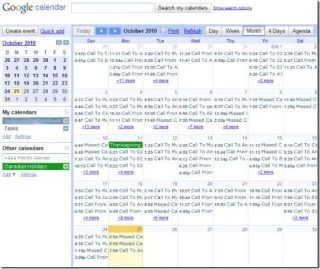 CallTrack は電話のアクティビティを Google カレンダーに記録します