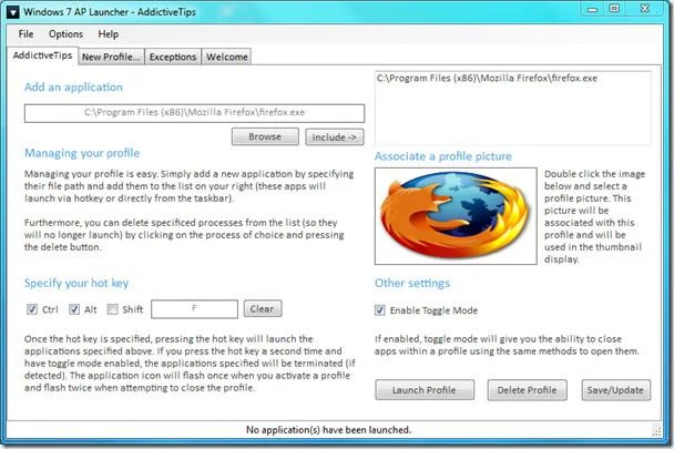 7APL – Windows 7 中的快速啟動程序