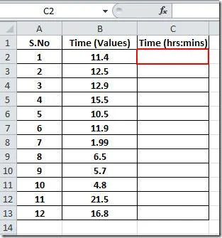 Excel 2010: Zahlenwerte in Zeitwerte umwandeln