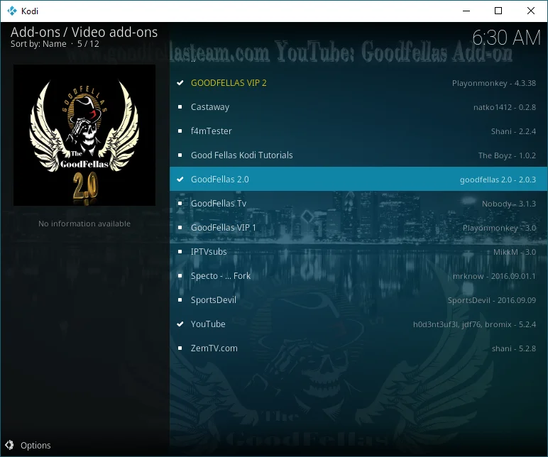 Complemento Goodfellas 2.0 para Kodi: como instalar e usar facilmente