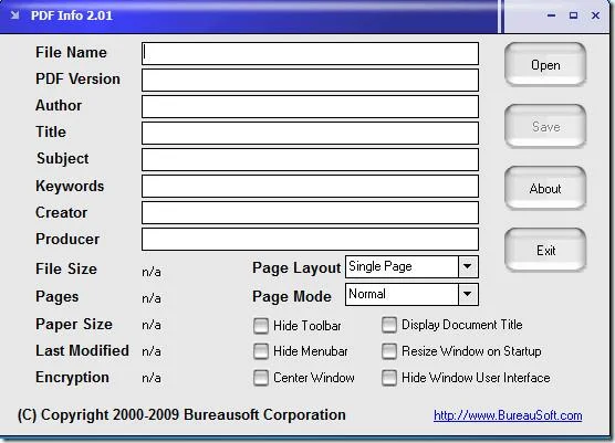 Cambiar las propiedades de los documentos PDF con PDF Info