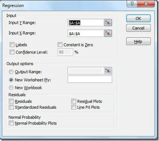 Regressionsanalyse in Excel 2010