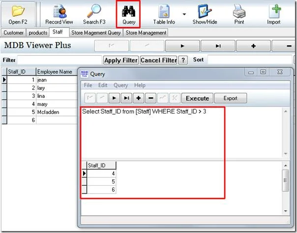 Ver, insertar y modificar tablas de datos sin usar MS Access