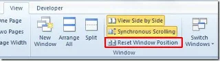 Word 2010: Synchrones Scrollen (Nebeneinander anzeigen)