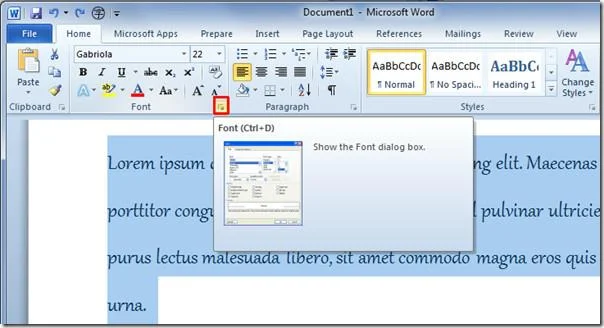 Применение стилистических наборов шрифтов и лигатур в Word 2010