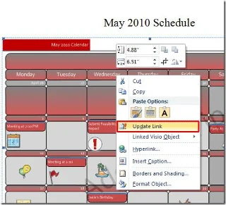 Visio-Zeichnung in Word 2010-Dokument einbetten