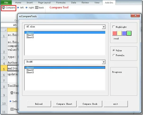 Vergleichen Sie zwei Excel 2010-Arbeitsblätter