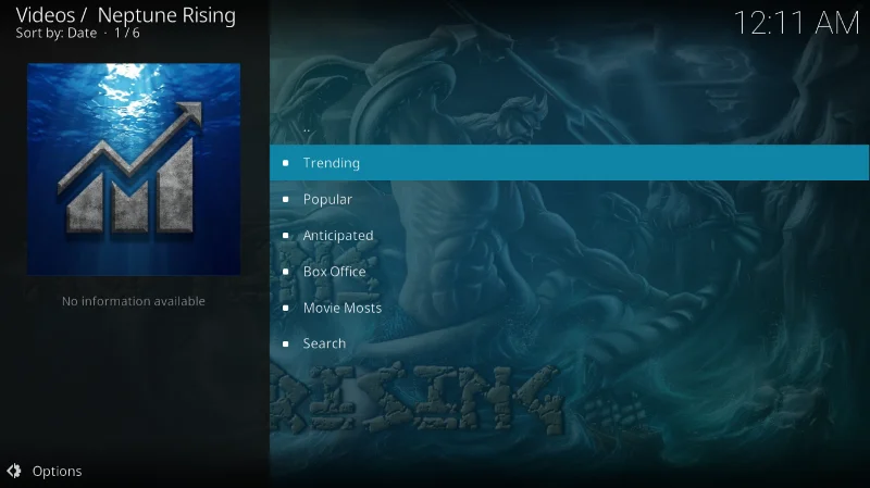Componente aggiuntivo Neptune Rising per Kodi: un nuovo fork di Covenant
