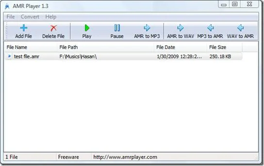 Come riprodurre e convertire file audio AMR