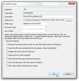 FileTypesMan 是 Windows 檔案類型選項的替代方案
