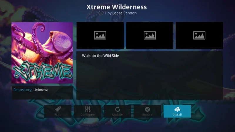 Дополнение Xtreme Wilderness для Kodi, лучшее для всего дикого