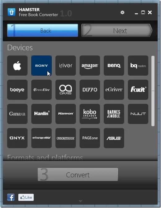 Convierte archivos de libros electrónicos a cualquier dispositivo con Hamster Free eBook Converter