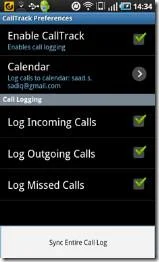 CallTrack は電話のアクティビティを Google カレンダーに記録します