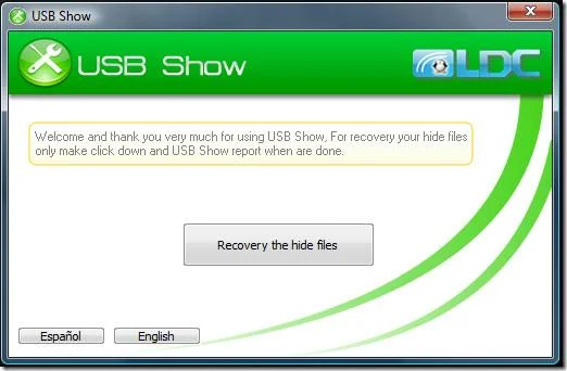 Mostrar archivos y carpetas ocultos en la unidad USB