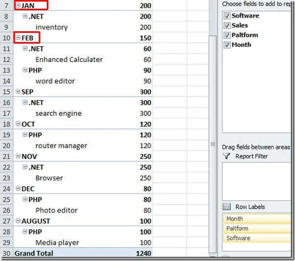 Excel 2010: Pivot-Tabelle und Diagramm erstellen