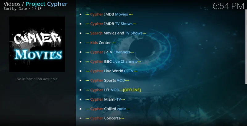 Project Cypher für Kodi: So installieren Sie das Project Cypher Kodi-Add-on
