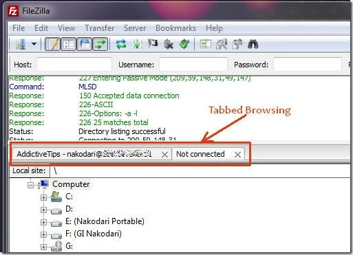 Conectarse a varios servidores mediante FileZilla