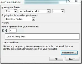 Seriendruck in Word 2010