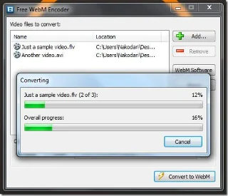 Converti in batch i video nel formato file WebM